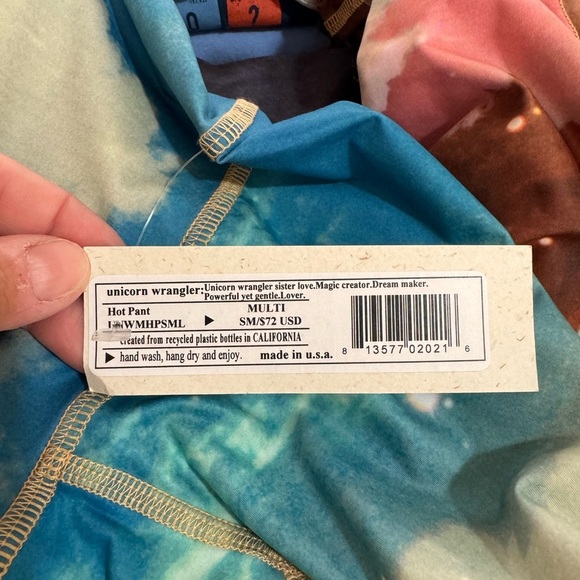 TEEKI Unicorn Wrangler Hot Pants Leggings Size Small ~NWT Made In USA - Picture 4 of 5